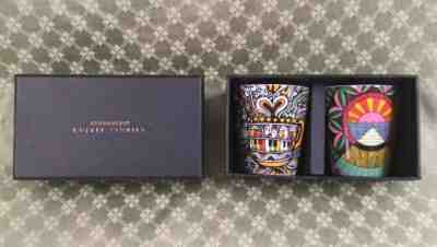 Starbucks Coffee Stories Demi Cups Artist Designed  Set of 2 Cups ~ New in Box - Sold on eBay Oct, 26th 2019 for $19.75