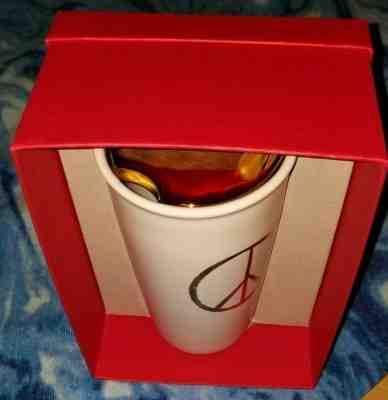 STARBUCKS PEACE SIGN GOLD LID WHITE MUG 2015 DOT COLLECTION BRAND NEW IN BOX TAG - Sold on eBay Oct, 26th 2019 for $20.00