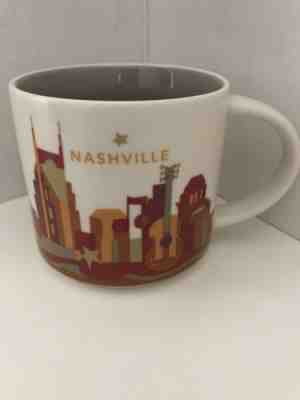 STARBUCKS 2014 NASHVILLE YOU ARE HERE COLLECTION COFFEE MUG - Sold on eBay Oct, 26th 2019 for $21.00