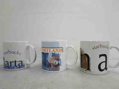 3x Collectible Starbucks 16oz Mug 1999 Portland 2005 Kona 2008 Puerto Vallarta - Sold on eBay Oct, 26th 2019 for $15.50