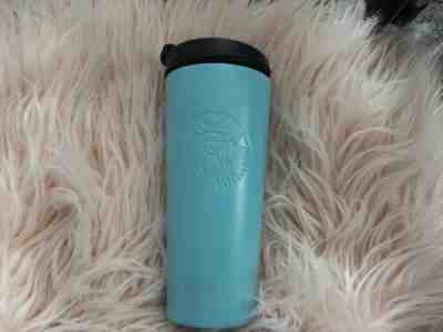 Starbucks Turquoise Stainless Steel Tumbler MATTE BLUE 16oz 2016 Hot Travel - Sold on eBay Oct, 26th 2019 for $21.00
