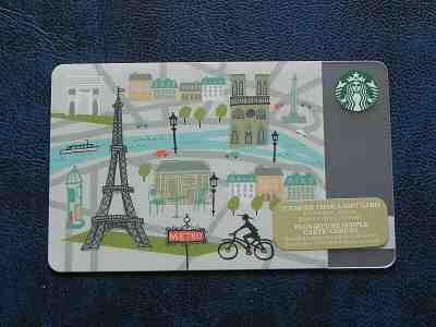 2014 Canada Holiday Issue Biking In Paris Starbucks Card NEW Unscratched 6103 - Sold on eBay Oct, 26th 2019 for $15.00