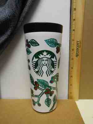 Starbucks 2016  Double Wall Stainless HOLLY BERRY Travel Mug Tumbler 16oz - Sold on eBay Oct, 26th 2019 for $16.95
