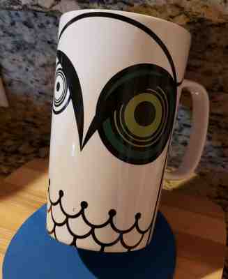 Starbucks Ceramic Mug 2014 Green-Eyed Owl Tall 16 Oz - Sold on eBay Oct, 26th 2019 for $19.99