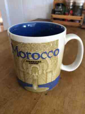 Starbucks Morocco City Mug 2016 16 Oz Blue Coffee Cup Collectors 