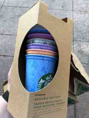 Starbucks Marble Reusable Hot Cups 6 Variety Colors Drink Cup NEW UNOPENED - Sold on eBay Oct, 26th 2019 for $24.99