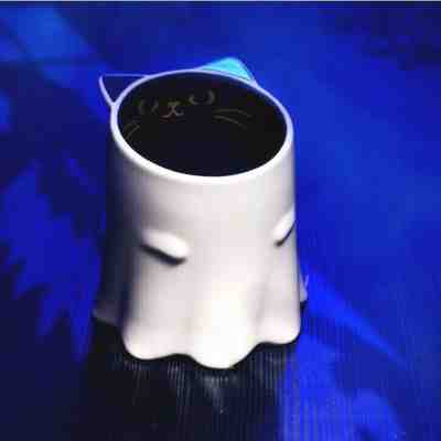 2019 Starbucks Singapore Halloween Blacky As Boo Black Ghost Kitty Cat Mug 8oz  - Sold on eBay Oct, 26th 2019 for $21.90