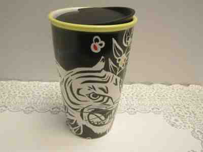 2018 Starbucks Ceramic Travel Tumbler Mug White Tiger 12oz New With Tags  - Sold on eBay Oct, 26th 2019 for $17.85