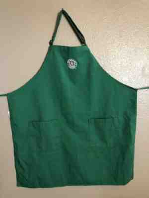 STARBUCKS COFFEE GREEN APRON OLD LOGO WITH POCKETS EMBROIDERED LOGO - Sold on eBay Oct, 26th 2019 for $29.99