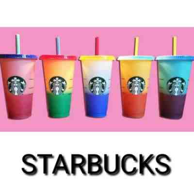NEW Starbucks Color Changing Set Of 5 Cups In Box - Sold on eBay Oct, 26th 2019 for $100.00