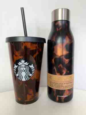 Starbucks Limited (Tortoise Shell) Mocha Swirl Stainless Steel And 16oz Tumbler - Sold on eBay Oct, 26th 2019 for $59.00
