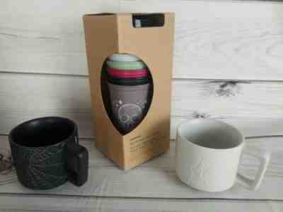 Starbucks spooky skull 2019 Halloween Set mugs, reusable cups limited Edition! - Sold on eBay Oct, 26th 2019 for $19.99