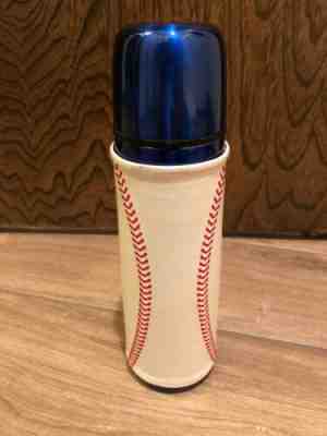 2005 Starbucks Ball Park Break 16oz Thermos Mug w/ Baseball Leather Sleeve RARE - Sold on eBay Oct, 25th 2019 for $19.99