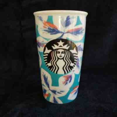 2016 MERMAID TUMBLER CERAMIC  STARBUCKS COFFEE 12 OZ MUG CUP rare design - Sold on eBay Oct, 25th 2019 for $27.00