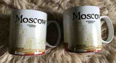 Starbucks 473ml Rare 16oz Moscow Russia Collector Coffee Mug Cup Set Of 2 - Sold on eBay Oct, 25th 2019 for $24.99