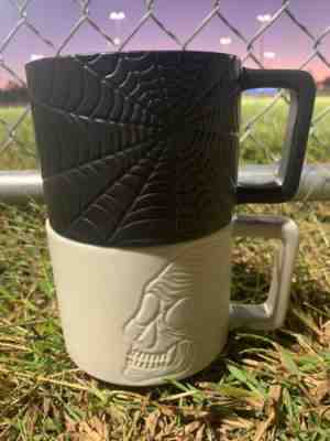 NWT Halloween 2019 Starbucks Skull & Web Mug Cup HTF 12oz Set Free Shipping - Sold on eBay Oct, 25th 2019 for $29.97
