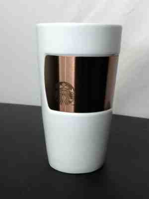 Starbucks Copper Band Mug Cup White 10 fl oz DISCONTINUED 2012 RARE - Sold on eBay Oct, 25th 2019 for $18.99