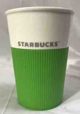 Starbucks Coffee 2012 Neon Green Ribbed Grip Tumbler Travel Mug 8 oz - Sold on eBay Oct, 25th 2019 for $16.50