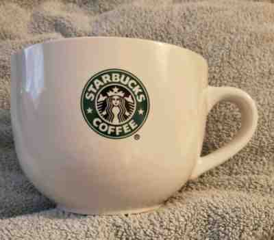 2007 STARBUCKS LARGE GIANT WHITE COFFEE LATTE MUG 35 OZ 1L MERMAID LOGO NEW - Sold on eBay Oct, 25th 2019 for $19.99