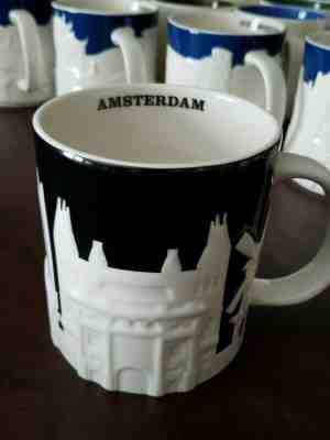 rare mugs Starbucks 2011 AMSTERDAM Skyline City Relief Collector 16 oz mug w/SKU - Sold on eBay Oct, 25th 2019 for $198.95
