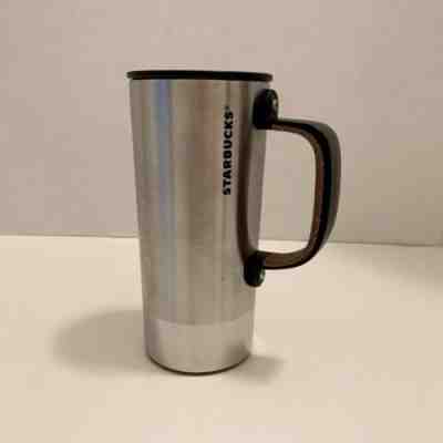 Starbucks 2012 Stainless Steel Travel Mug Cork Handle 12 fl oz French Text - Sold on eBay Oct, 25th 2019 for $22.99
