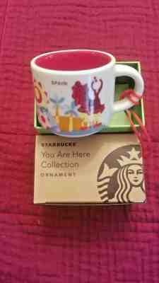 STARBUCKS ~ Spain ~ "You Are Here" YAH Ornament Mug (NEW) ~2 Oz  NWT Spain Rare - Sold on eBay Oct, 25th 2019 for $17.99