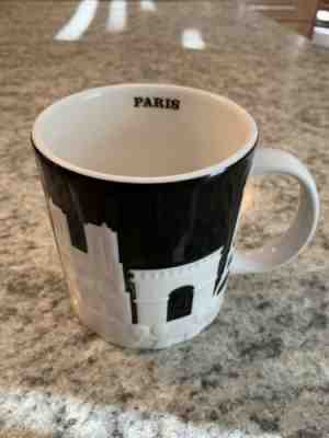 Paris 2011 Starbucks 3D Relief Mug Black Skyline Notre Dame Louvre Eiffel Tower - Sold on eBay Oct, 25th 2019 for $40.00