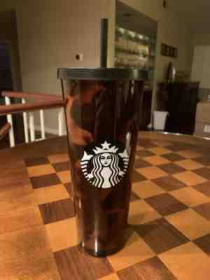 Starbucks Cold Cup Black/Brown Tortoise Shell Tumbler | Brand New | 24 Oz Venti - Sold on eBay Oct, 25th 2019 for $28.99