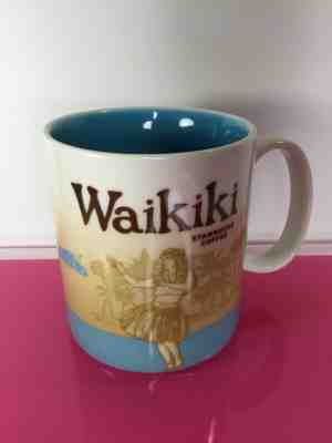 Starbucks WAIKIKI Global Icon mug Hawaii Coffee Cup 2011 - 16 oz. Collector Cup - Sold on eBay Oct, 25th 2019 for $44.95