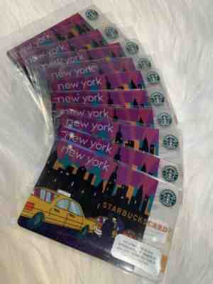Starbucks Cards 2010 New York City NYC Taxi - old logo NEW Rare MINT Lot of 10 - Sold on eBay Oct, 25th 2019 for $50.00