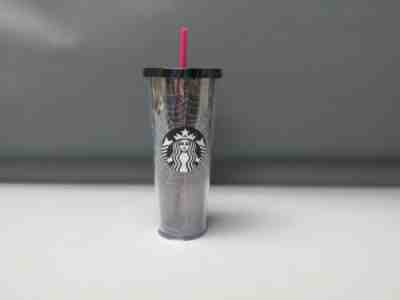 Starbucks Limited Edition 2019 Halloween Silver Glitter Spider Web Tumbler 24oz - Sold on eBay Oct, 25th 2019 for $39.99