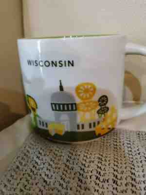 2014 RARE Starbucks Coffee Mug - WISCONSIN You are Here - UNION CHAIRS - 14 oz - Sold on eBay Oct, 25th 2019 for $16.00