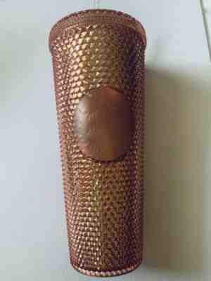 Starbucks Iridescent Rose Gold Pink Studded Hologram Venti Tumbler 2019 SKU NEW - Sold on eBay Oct, 24th 2019 for $20.00
