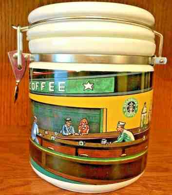 Starbucks Coffee Canister by Chaleur Edward Hopper Nighthawks Diner D Burrows - Sold on eBay Oct, 24th 2019 for $19.99
