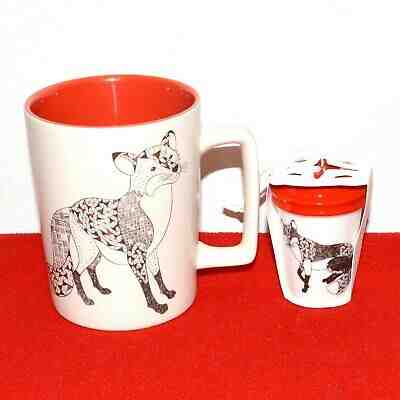 Starbucks 2017 White Fox 14oz Coffee Mug Cup Ceramic w/ Ornament Christmas New - Sold on eBay Oct, 24th 2019 for $22.49