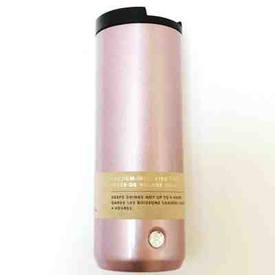 NEW Starbucks Stainless Steel Rose Pink Glitter Tumbler 16 fl oz 2019 - Sold on eBay Oct, 24th 2019 for $57.00