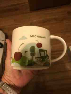Starbucks Coffee Mug Michigan You Are Here Collection 14 oz. 2017  - Sold on eBay Oct, 24th 2019 for $16.99
