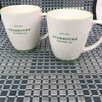 ESTD 1971 Starbucks Coffee Co Barista Abbey Large White Mug With Black  Lettering 2007 Mug