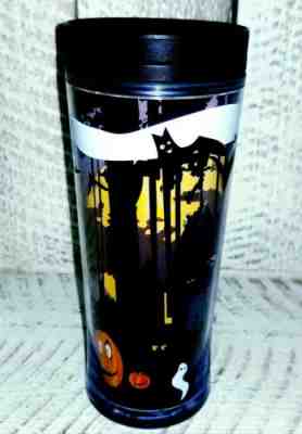 STARBUCKS BLACK HALLOWEEN 12 oz  TUMBLER 2009 - HAUNTED HOUSE GHOSTS PUMPKINS - Sold on eBay Oct, 24th 2019 for $19.50