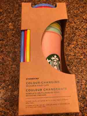 NEW Starbucks Color Changing Reusable Cold Cup Collection Pack - Sold on eBay Oct, 24th 2019 for $66.00