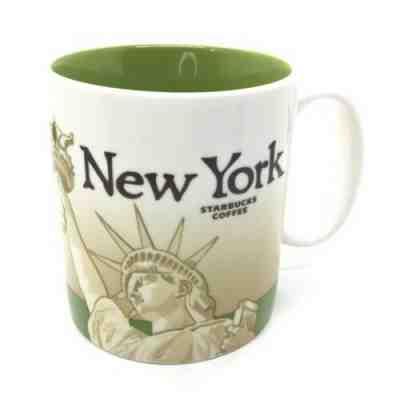 2009 STARBUCKS COFFEE Collector Series NEW YORK Cup Mug, 16 oz. Green - Sold on eBay Oct, 24th 2019 for $15.00