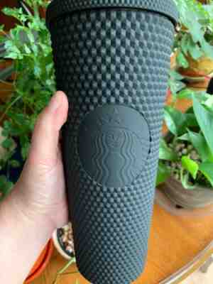RARE 2019 Starbucks Matte Black Studded Spiked Tumbler Cold Cup 24oz New In Hand - Sold on eBay Oct, 24th 2019 for $54.00