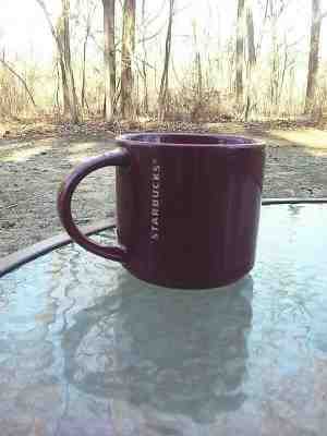 Starbucks Coffee Mug Cup 14oz Etched Logo Burgundy Maroon 2013 Advertising - Sold on eBay Oct, 24th 2019 for $16.19