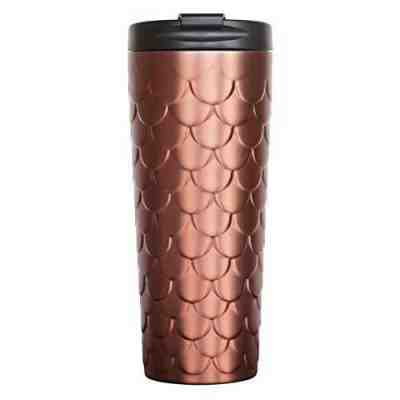 LAST ONE Holiday Starbucks Stainless Steel Tumbler Copper Mermaid Scales 18 floz - Sold on eBay Oct, 24th 2019 for $42.00