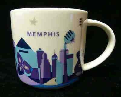STARBUCKS MEMPHIS YAH "YOU ARE HERE" COLLECTION 14 OZ  MUG CUP  - Sold on eBay Oct, 24th 2019 for $19.95