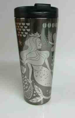 NEW Starbucks Holiday 2017 Siren Mermaid Stainless Steel Travel 16oz Tumbler - Sold on eBay Oct, 24th 2019 for $35.99
