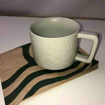 Starbucks 2019 Halloween White Skull Ceramic Coffee Mug 12oz New - Sold on eBay Oct, 24th 2019 for $15.00