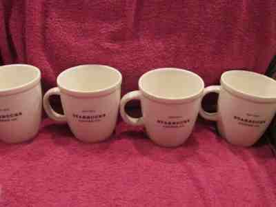 SET of 4 - STARBUCKS Coffee Mug Barista White Large 18 oz 2001 ESTD 1971 - Sold on eBay Oct, 24th 2019 for $29.00