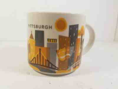 Starbucks PITTSBURGH 2015 You Are Here Mug Skyline Collectors Yellow Cup 14 oz - Sold on eBay Oct, 24th 2019 for $22.50