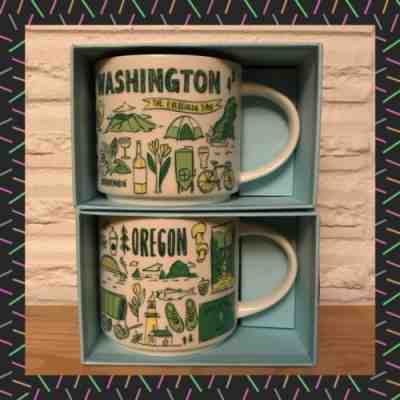 2x YAH Starbucks Been There Coffee Cup Oregon & Washington You Are Here mugs - Sold on eBay Oct, 24th 2019 for $42.00